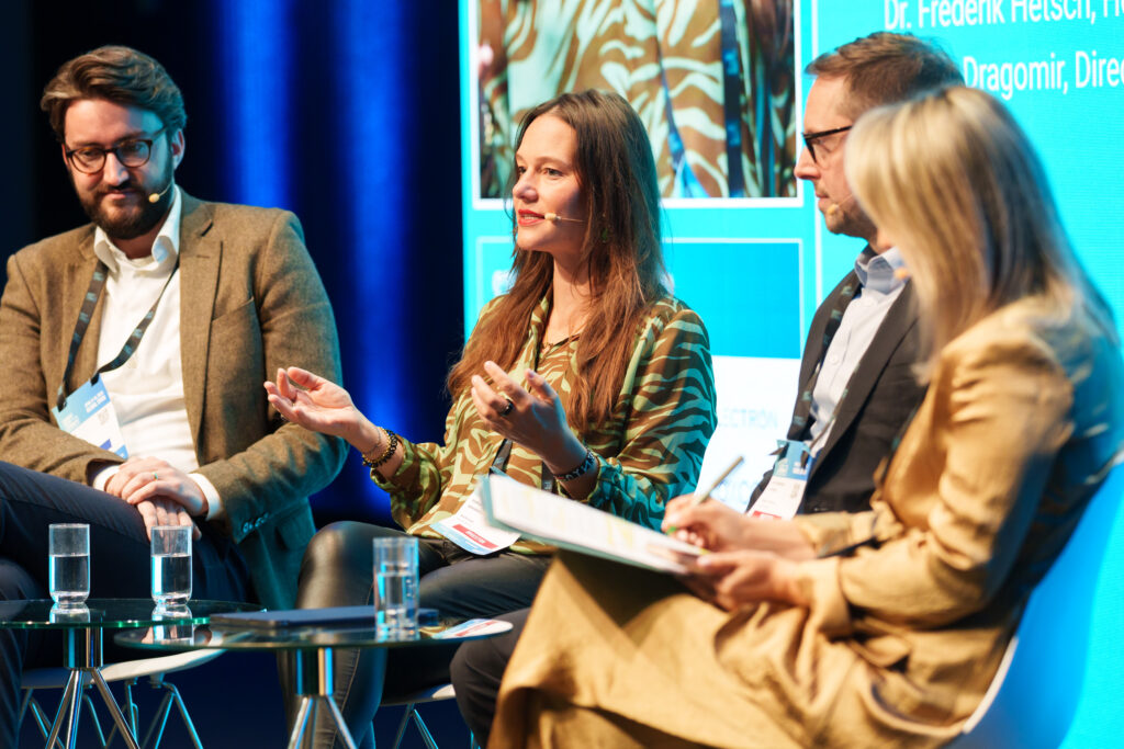 Daria Saharova, General Partner at World Fund, speaking at ETS2025.